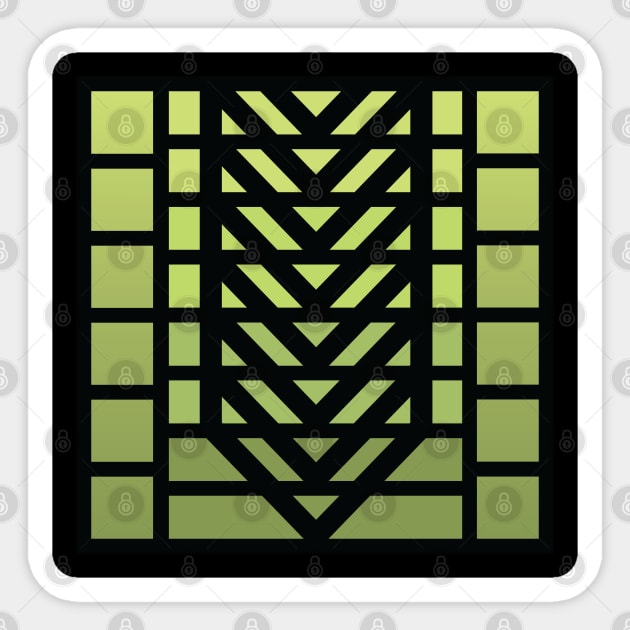 “Corporate Dimensions” - V.6 Green - (Geometric Art) (Dimensions) - Doc Labs Sticker by Doc Labs